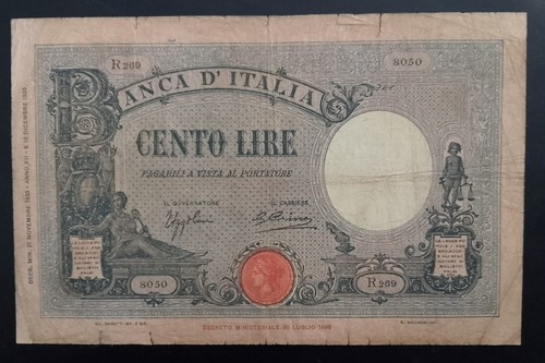 100 lire barbetti azzurrino - lire,