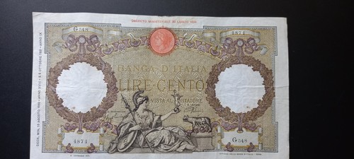 Rara banconota lire 100 - lire,